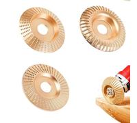 Tungsten Carbide Wood Sanding Discs & Grinding Wheel Set for Angle Grinder - Heavy-Duty Tungsten Carbide Wheel for Carving, Cutting, Shaping & Polishing Wood (3 MIX)