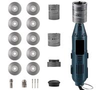 Tungsten Electrode Sharpener Grinder for TIG Welding,6 Sizes 8 Angles Tungsten Electrode Grinder Head,Versatile Multi-Angle,TIG Welding Accessories with Cut-Off Slot,10 Diamond Wheels, 3 CNC Mandrels