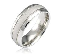 Tungsten Rings For Men Women Wedding SandBlasted Finish Dome Edge Sizes 616 Adjustable Thumb Rings (Silver, E)