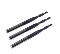 Tungsten Solid Carbide End Mill 4mm 6mm 8mm Ball Nose Tapered End Mills Router Bits Taper Wood Metal Milling Cutter*2pcs(R0.5X60X8DX100)