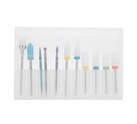 Tungsten Steel Ceramic Nail Drill Bits Set 11pcs Nail Polishing Grinding Head Accessory for Manicure Pedicure Home Nail Salon