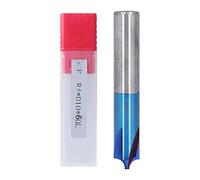 Tungsten Steel CNC Router Bits, Upcut Spiral Router Bit for Woodworking, Standard Spiral Bit with Nano Blue Coating for Fine Carving and Slicing on Acrylic Nylon Resin Plywood Fibe (R4*D10*60L)