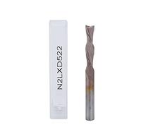 Tungsten Steel End Mill Cutter | Double Edged CNC Router Bit for Engraving / 3D Sculpture | Efficient Chip Discharge, Robust for ABS/Acrylic/Hardwood (5 * 5 * 22 * 55L)
