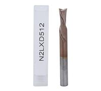 Tungsten Steel End Mill Cutter | Double Edged CNC Router Bit for Engraving / 3D Sculpture | Efficient Chip Discharge, Robust for ABS/Acrylic/Hardwood (5 * 5 * 12 * 50L)