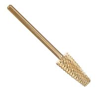 Tungsten Steel Nail Bit Extra Fine Tapered M 2.35mm Gold | Manicurists Use, Replace Small Wheel, , Remove Dead Skin, Plastic Body
