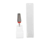 Tungsten Steel Nail Drill Bit, Nail Polishing Bit with 3 Teeth Types, Red Circle Multifunction Nail Grinding Head for Electric Nail Drill Machines, Left and Right Handed Use