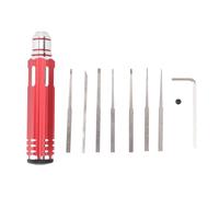 Tungsten Steel Resin Carving Scribe Line Cutting Tool Chisel with 7 Blades 0.1 0.2 0.4 0.6 0.8 1.0 2mm Red