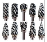 Tungsten Steel Solid Carbide Burrs Dremel Rotary Burrs Bit Set Shank Die Grinder