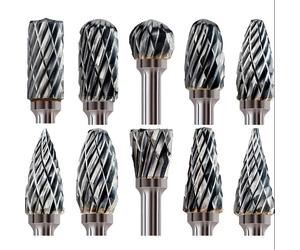 Tungsten Steel Solid Carbide Burrs Dremel Rotary Burrs Bit Set Shank Die Grinder