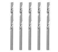 Tungsten Steel Spiral Router Bits High Precision Wood Carving Tools Professional Grade Milling Cutters Set of 5 for Woodworking and DIY Projects 3.175mm Shank 50mm Length