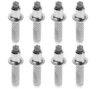 Tungsten Steel Trekking Pole Tips Silver Replacement 8pcs Hiking Feet | High Carbon Steel Construction, Anti-slip Spike Structure, Strong Traction for Snow, Stone Paths, Pavements and Brick