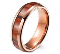 Tungsten Wedding Ring for Men and Women, Wood Inlay 4/6/8mm Size L to X | Engagement Ring Comfort Fit, Promise Ring Minimalist
