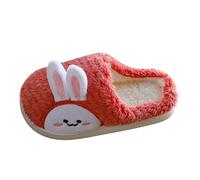 Tunic For Girl Dressed Casual Warm Winter Slippers Kids Warm Slippers Home 3D Cartoon Printing Slippers Girl Silver Pointed Toe, Red, 9.5 UK Child