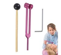 Tuning Fork 128 Hz - Aluminum Alloy Medical Non-Magnetic Tuning Fork | Tuning Fork, Regulator, Hammer, Accurate Frequency Diagnostic Kit For Relaxation, Yoga - Pink