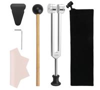 Tuning Fork 128 HZ, Medical Tuning Fork Neurology with Mallet Plastic Base, Velvet Bag, Cleaning Cloth, Tuning Fork Medical for Sound Therapy Healing, DNA Repair Healing, Violin/Guitar/Piano