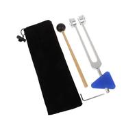 Tuning Fork 128 Hz Tuning Fork Ball Set with Triangle Percussion Reflex Hammer for Sound Massage(Silver)