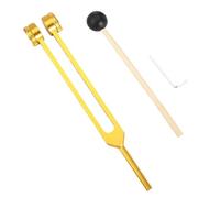 Tuning Fork 128 Hz Tuning Fork Set Sound Aluminium Alloy Bio-Acoustic Tuning Fork Colorful Adjustable for Sound Healing(Gold-gear head)