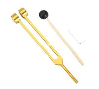 Tuning Fork 128 Hz Tuning Fork Set Sound Aluminium Alloy Bio-Acoustic Tuning Fork Colorful Adjustable for Sound Healing(Gold-pommel)