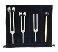 Tuning Fork 3PCS Tuning Fork Set 128 256 512 HZ Yoga Tuning Forks Meditation Group Aluminum Soothing Relaxing Musical Percussion(Silver)