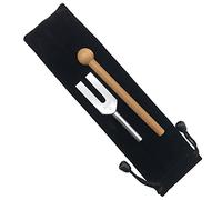 Tuning Fork (4096 C Hz, Silver, Aluminum) Clinical Grade Chakra for DNA Repair Sound Healing Meditative Instrument with Wooden Hammer