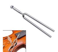 Tuning Fork 440 Hz, Round Design, 12 cm Length, High-Quality from Germany (silvery)
