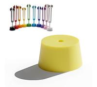 Tuning Fork Holder Activator Block Combination Accessory - Non-Slip Stabilizer Base - Ideal for Weighted & Unweighted Forks - Sound Healing, Chakra Balancing & Biofield Harmonization | Yellow