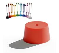 Tuning Fork Holder Activator Block Combination Accessory - Non-Slip Stabilizer Base - Ideal for Weighted & Unweighted Forks - Sound Healing, Chakra Balancing & Biofield Harmonization | Red