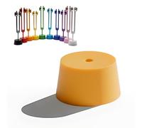 Tuning Fork Holder with Activator Block - Non-Slip Stabilizer Base - Ideal for Weighted & Unweighted Forks - Sound Healing, Chakra Balancing & Biofield Harmonization | Orange
