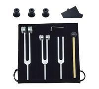 Tuning Fork Kit Scientific Tuning Fork Kit - Hammer Hammer Mallet Set | Body Weighted Tuning Forks 128Hz 256Hz 512Hz Aluminum Alloy for Yoga & M Accessories