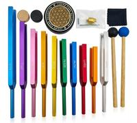 Tuning Fork Set for Healing | 10 Unweighted Forks (Chakra & Solfeggio 174-963Hz) | Complete Kit with Activator & Feet | Ready to Use.