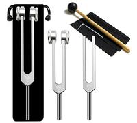 Tuning Fork Set for Healing (128Hz, 256Hz, 512Hz), Body Tuning Forks Chakra Set, for Medical Sound Healing Therapy, DNA Repair, Reiki, Guitar Tune Fork