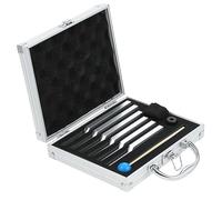 Tuning Fork Set of 6 (UT 396 Hz, RE 417 Hz, MI 528 Hz, SOL 639 HZ, FA 741 HZ, LA 852 HZ) for Sound, Musical Instrument, with Wooden Hammer and Soft Storage Bag