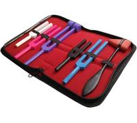 Tuning Fork Set with Hammer - Weighted Aluminum Clinical-Grade Practice Kit for Neurology, Medical Student & Audiology Training (Not for Patient Use)