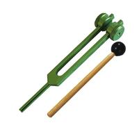 Tuning Fork Seven Colorful Tuning Fork Set for Meditation Aluminum Alloy Sound Tools Percussion Instrument for Sound Healing(Green)