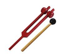 Tuning Fork Seven Colorful Tuning Fork Set for Meditation Aluminum Alloy Sound Tools Percussion Instrument for Sound Healing(Red)
