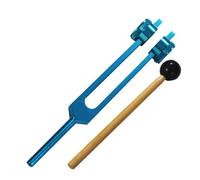 Tuning Fork Seven Colorful Tuning Fork Set for Meditation Aluminum Alloy Sound Tools Percussion Instrument for Sound Healing(Blue)