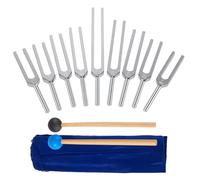 Tuning Forks for Healing and Chakra Balancing,9Pcs Solfeggio Kit with Hammer and Bag for Yoga,and Energy Work,Meditation Accessories,174Hz to 963Hz Frequencies for Mindfulness and Relaxation