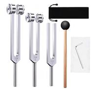 Tuning Forks for Healing Chakra Set 128Hz 256Hz 512Hz Weighted Tuning Fork 128Hz Sound Therapy Solfeggio Tuning Fork Set Medical Meditation Tools Frequency Healing Devices