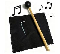 Tuning Forks for Healing Set, 128Hz, 136Hz, 256Hz, 384Hz & Activator for Healing Chakra Set Sound Healing Therapy Aluminum Alloy Sensory Tuning Fork Activator for Healing, Therapy Non Magnetic（Black）