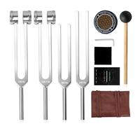 Tuning Forks for Healing Set, Including 128Hz, 136.1Hz, 256Hz, 384Hz Weighted & Unweighted Tuning Fork ＆ Activator, Medical Sound Healing Instruments for Chakra, Yoga, Meditation