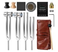 Tuning Forks for Healing, with 3 Replaceable Massage Heads | 4PCS Tuning Fork Medical for Chakra Sound Therapy, Ideal for Yoga Meditation Spiritual Relaxation