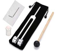 Tuning Forks for Healing with Gem Foot, 128hz healing instrument with Removable Gem Point fit, 128hz tuning fork set Frequency Healing Devices for Sound Healing Therapy (Rose Quartz fork)