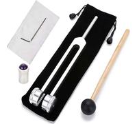 Tuning Forks for Healing with Gem Foot, 128hz healing instrument with Removable Gem Point fit, 128hz tuning fork set Frequency Healing Devices for Sound Healing Therapy (Amethyst fork)