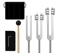 Tuning Forks Set- 128 Hz, 256 Hz, 512 Hz, Tuning Forks Perfect for Healing, Chakra, Sound Therapy, Keep Body, Mind and Spirit in Perfect Harmony