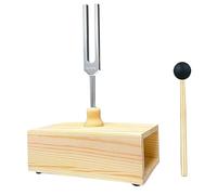 Tuning Forks with Wooden Base 528HZ Aluminium Alloy with Hammer Multi-Purpose Tuning Forks for Healing Meditation Yoga Hearing Test Music Teaching Frequency Generator for Healing Meditation Accessorie