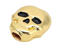 Tuning Key Cap, Skull Shape Fashionable Tuning Head Cap Perfect Decoration for Folk Guitar(gold)