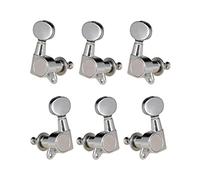 Tuning Key Pegs Machine Heads Set Replacement, Sealed String Tuning Pegs Oval Button Keys Oval Button Machines Grover Heads Grover (3 Right & 3 Left)