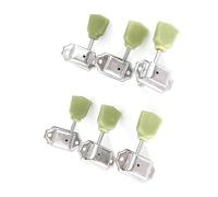 Tuning pegs,6-Pack 3L3R Open Electric Guitar Tuning Keys Folk Guitar Nails Retro Tuner(Silver)
