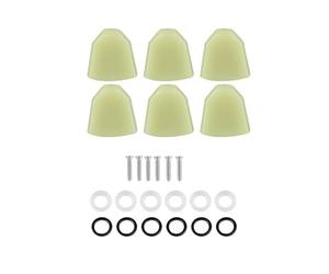 Tuning Pegs Acrylic Buttons for Guitar, 6 PCS Set with Screws and Ferrules, White and Black - Durable Material, Smooth Surface, Easy Installation, for Acoustic and Electric Guita (jade green)