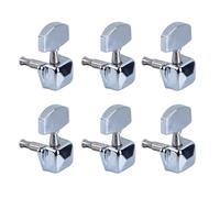 Tuning Pegs for Electric Guitars, 3 Left & Right Semi-Closed Stainless Steel Tuning Machine Heads for Acoustic Guitars, for Electric Guitars and Classical Guitars, Maintenance, Upgrade, Repair, For
